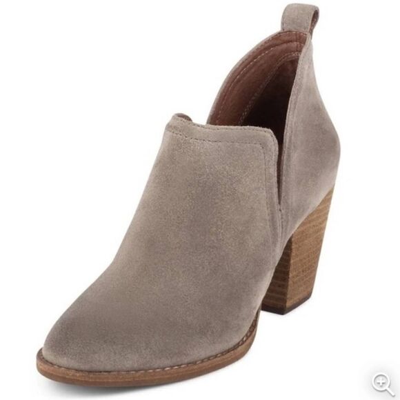 New Jeffrey Campbell Rosalee Suede Heeled Booties Boot ankle high heel tan brown - Picture 2 of 6